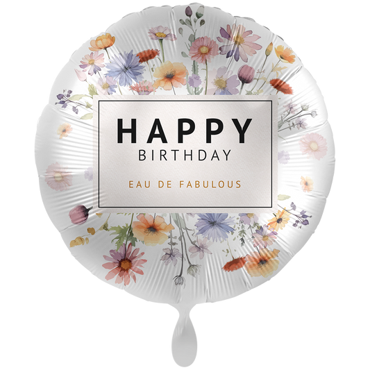 1 Balloon XXL - Colourful Flowers Birthday - ENG