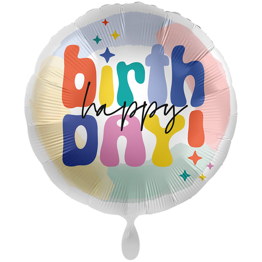 1 Balloon XXL - Happy and Colourful Birthday - ENG