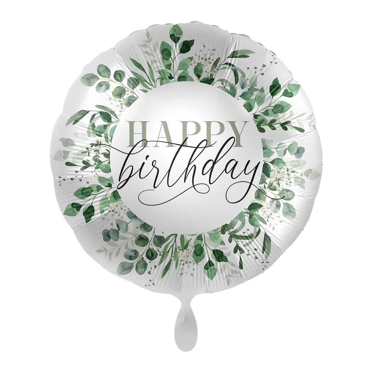 1 Balloon - Green Natural Leaves to your Birthday - ENG
