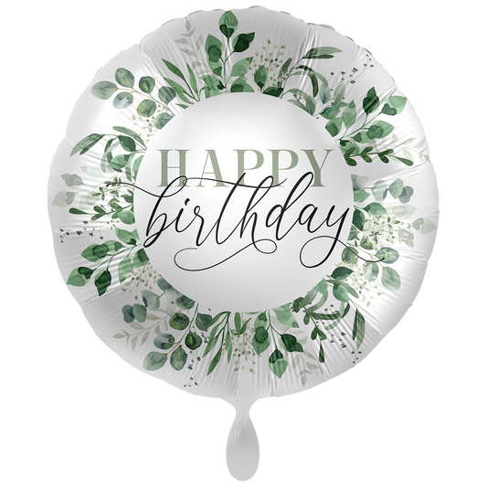 1 Balloon XXL - Green Natural Leaves to your Birthday - ENG