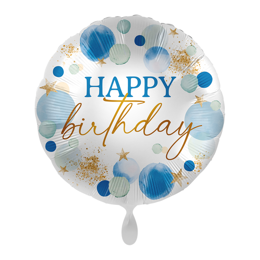 1 Balloon - Lucky Blue Birthday - ENG