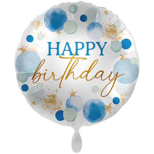1 Balloon XXL - Lucky Blue Birthday - ENG