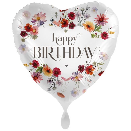 1 Balloon XXL - Colourful Wildflowers Birthday - ENG