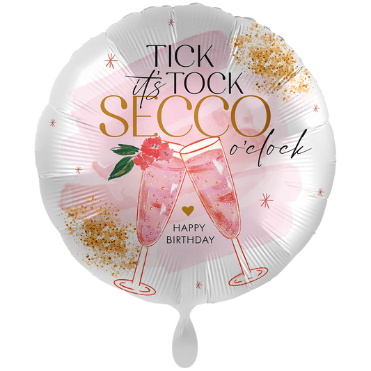 1 Balloon XXL - Pink & Shiny Secco Birthday - ENG