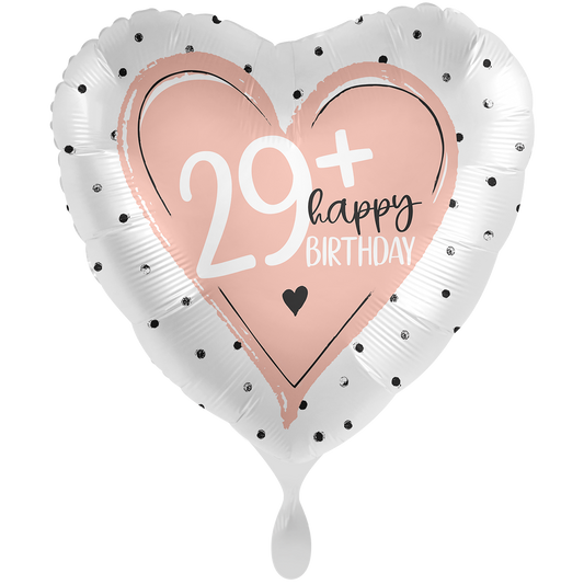 1 Balloon XXL - Glossy - 29+ Happy Birthday - ENG