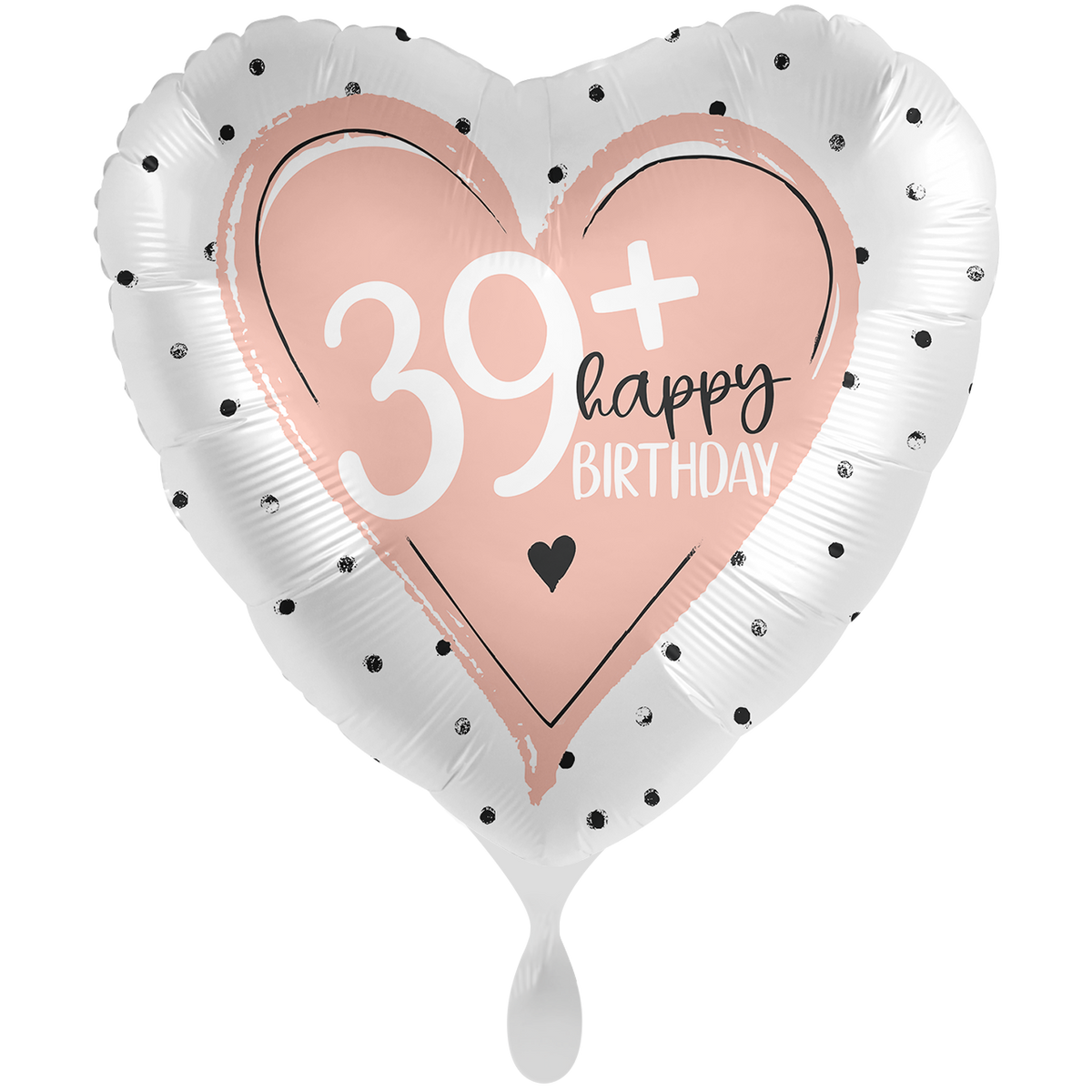 1 Balloon XXL - Glossy - 39+ Happy Birthday - ENG