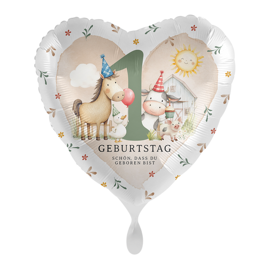 1 Balloon - Bauernhofparty zum 1. Geburtstag - GER