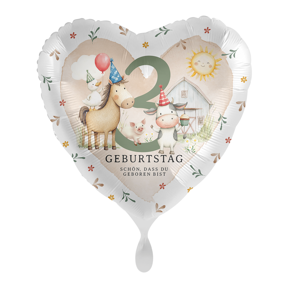 1 Balloon - Bauernhofparty zum 3. Geburtstag - GER