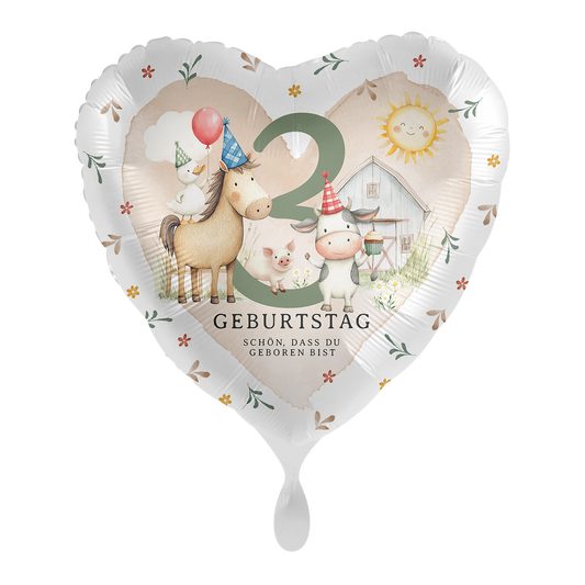 1 Balloon - Bauernhofparty zum 3. Geburtstag - GER