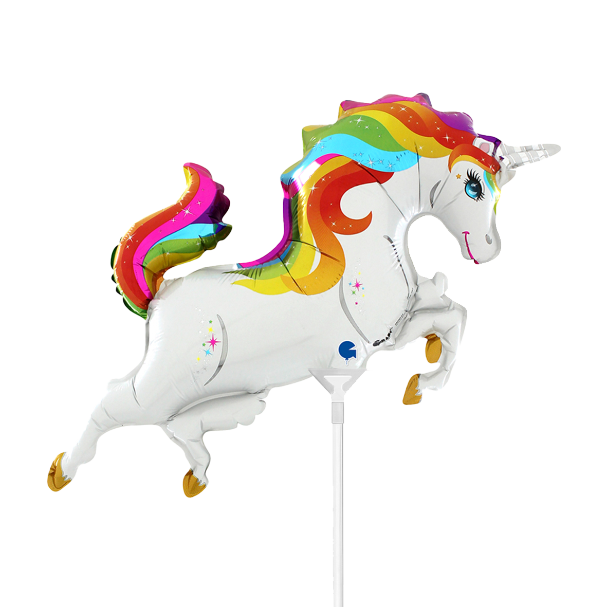 10 Miniballoons Airfilled - Rainbow Unicorn Body (Unverpackt)