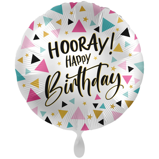 1 Balloon XXL - Hooray Happy Birthday - ENG