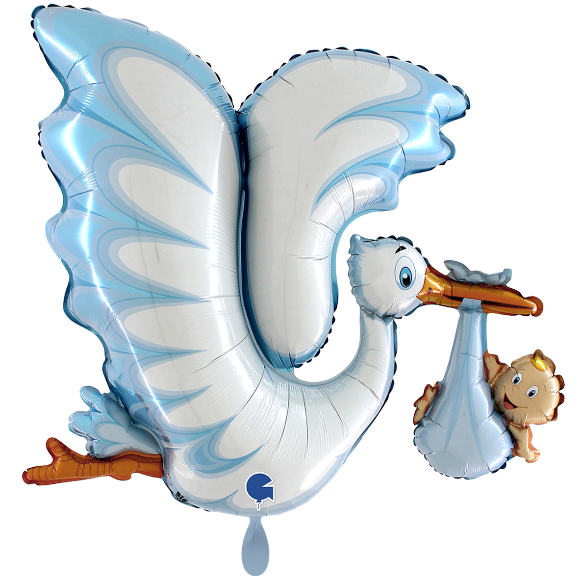 1 Balloon XXL - Baby Boy Stork