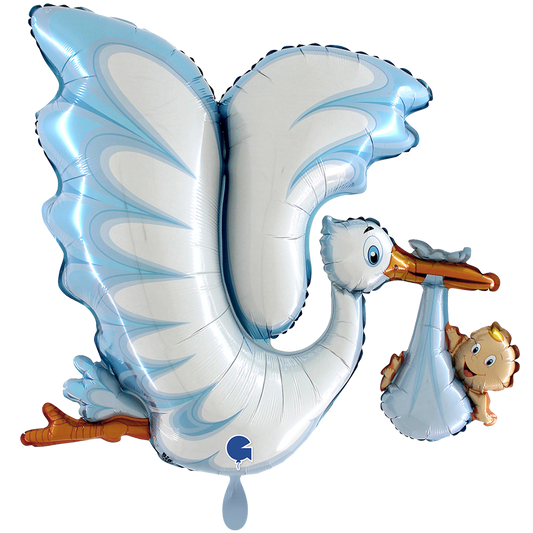 1 Balloon XXL - Baby Boy Stork