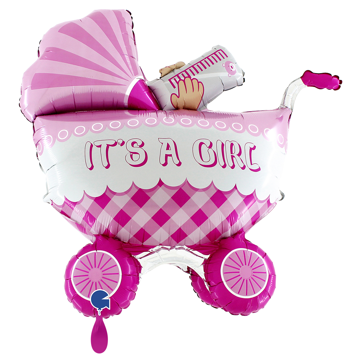 1 Balloon XXL - It's A Girl Buggy 3D