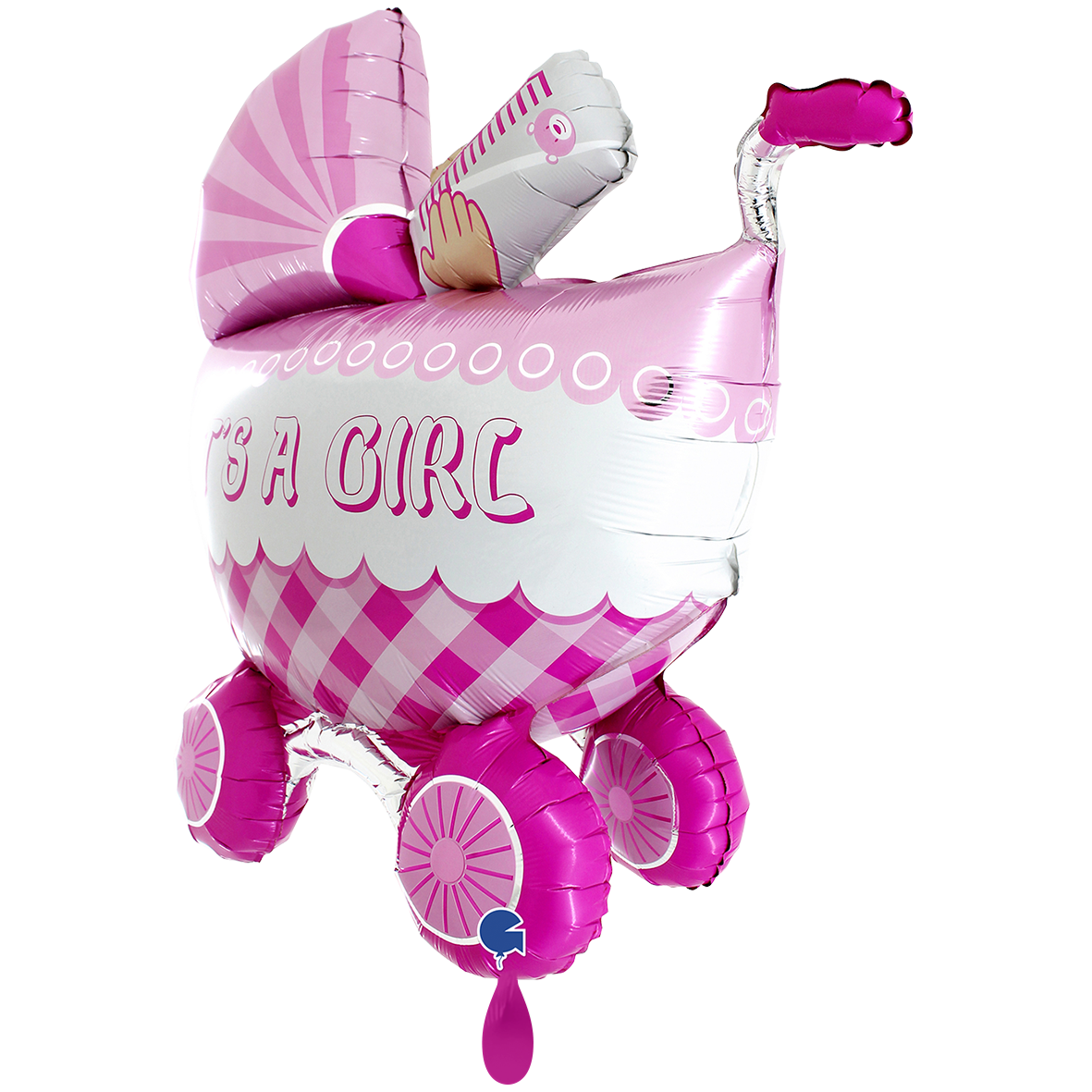 1 Balloon XXL - It's A Girl Buggy 3D