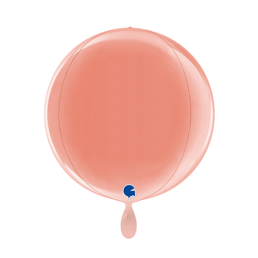 1 Balloon 4D - Globe - Rose Gold