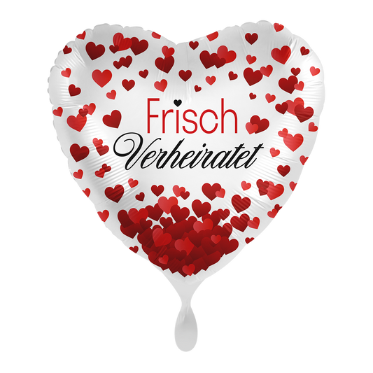 1 Ballon - Frisch Verheiratet Herzen
