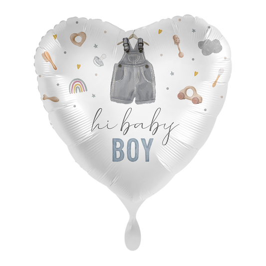 1 Balloon - Cute Baby Boy Heart - ENG