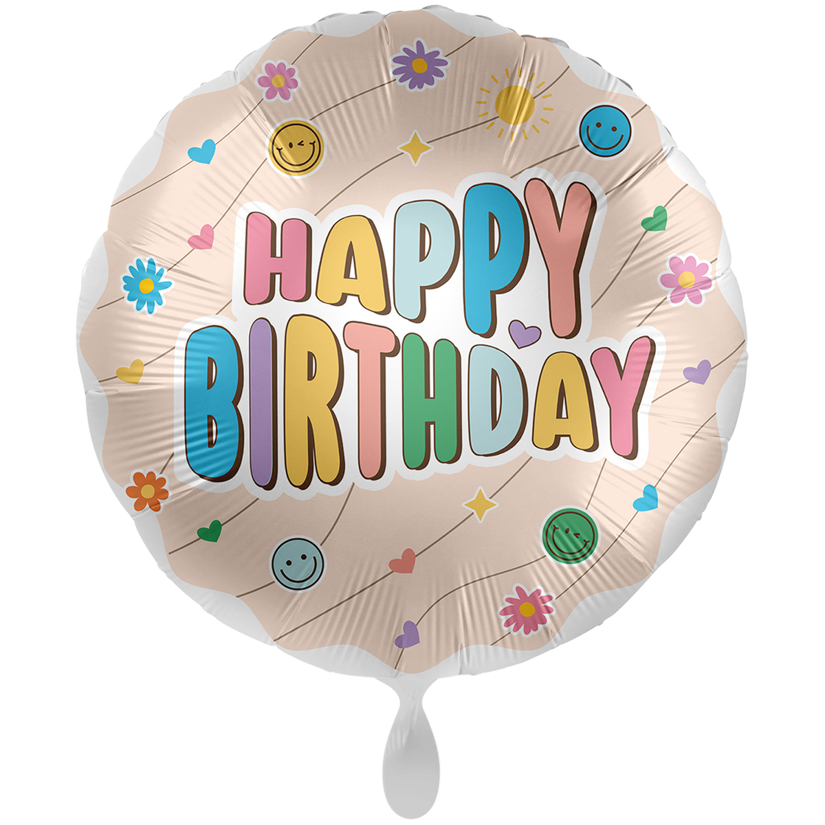 1 Balloon XXL - Colourful Birthday Smiles  - ENG