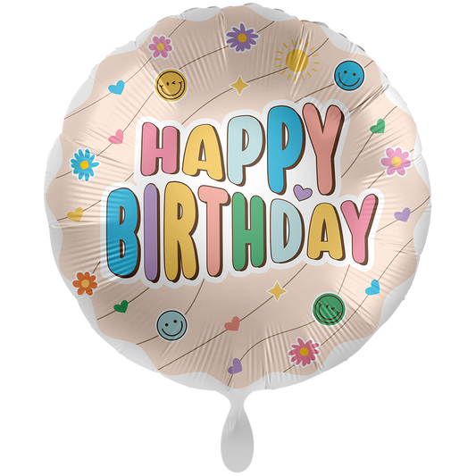 1 Balloon XXL - Colourful Birthday Smiles  - ENG