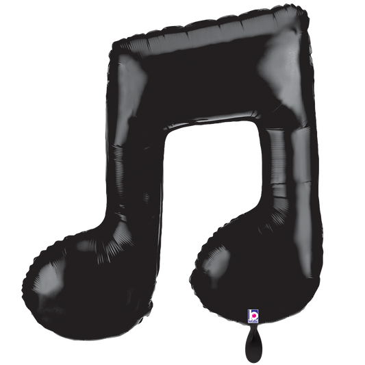 1 Balloon XXL - Music Note Double - Black