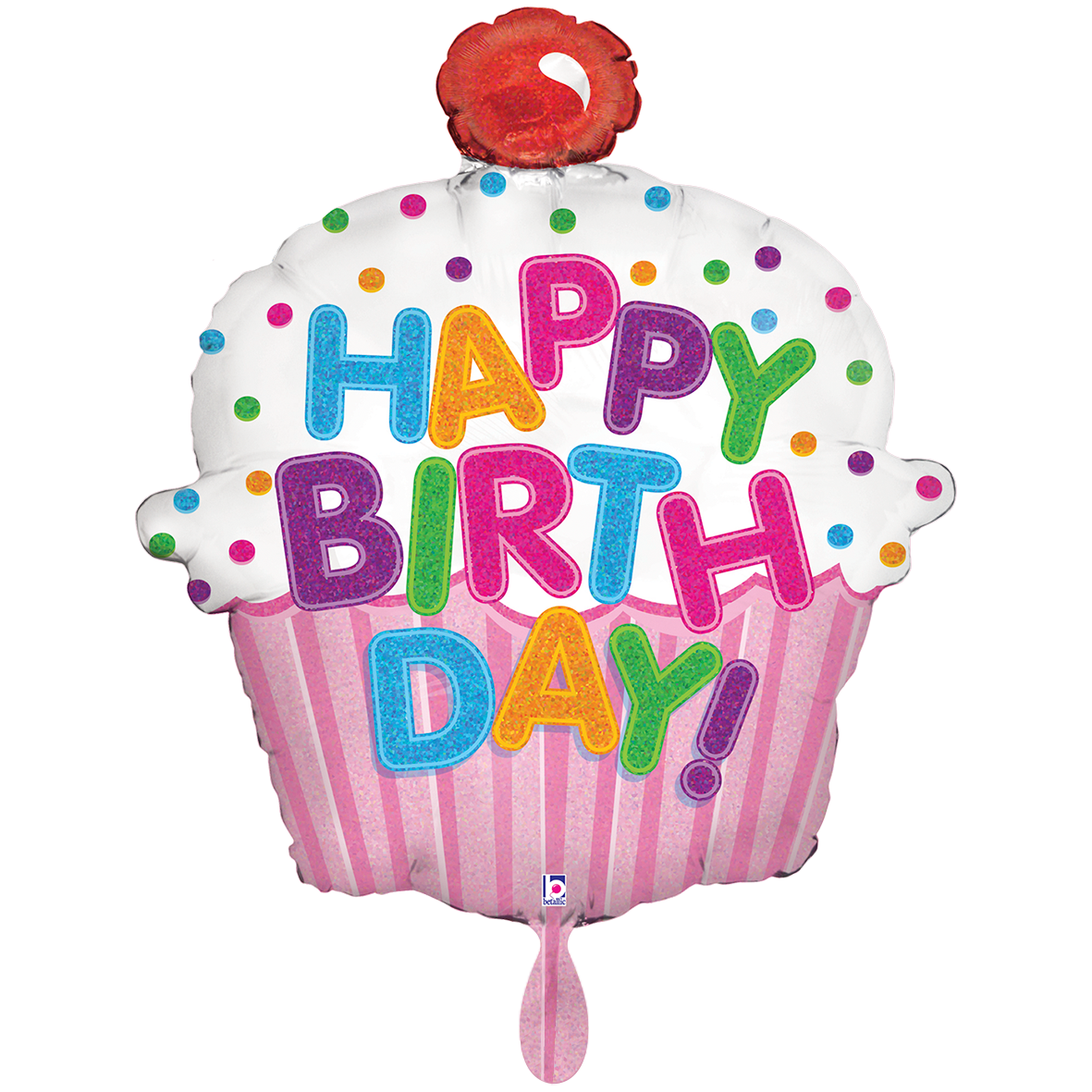 1 Balloon XXL - Happy Birthday Cupcake