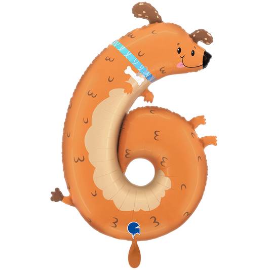 1 Balloon XXL - The Puppyloons - Number 6 Dog