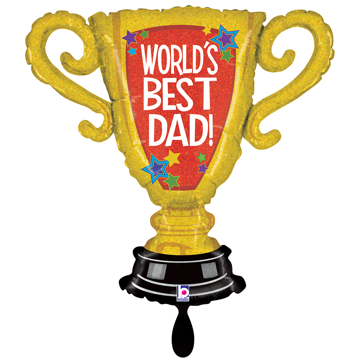 1 Balloon XXL - World's Best Dad Trophy
