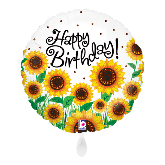 1 Balloon - Sun Sunflowers Birthday