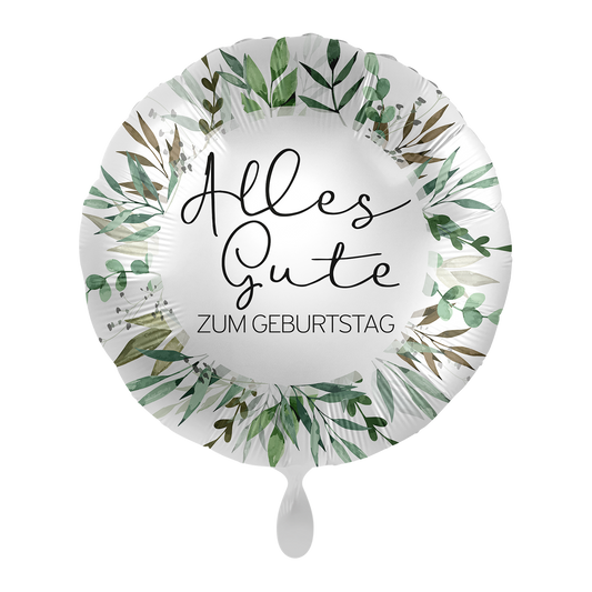 1 Balloon - Natural Greenery Birthday - GER