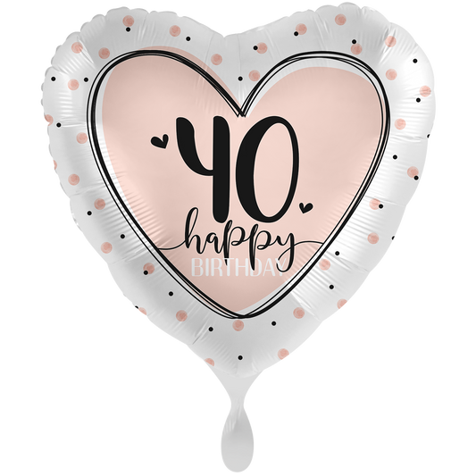 1 Balloon XXL - Lovely Birthday 40 - ENG