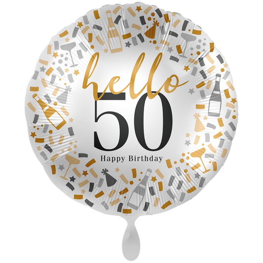 1 Balloon XXL - Hello 50 - ENG
