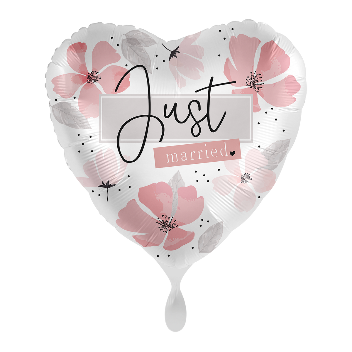 1 Balloon - Soft Florals Just Married - ENG