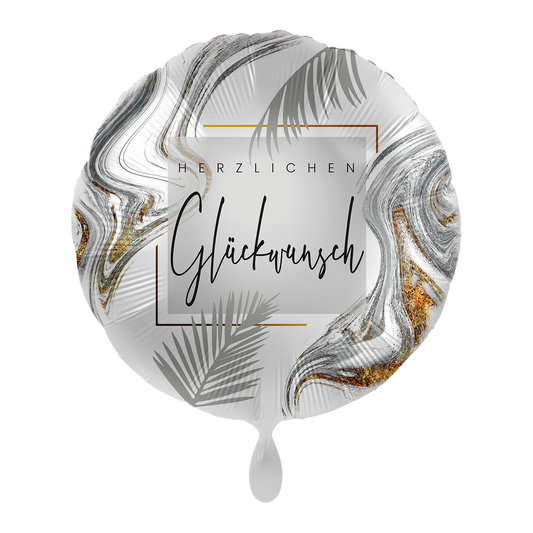 1 Balloon - Modern Silver Birthday - GER