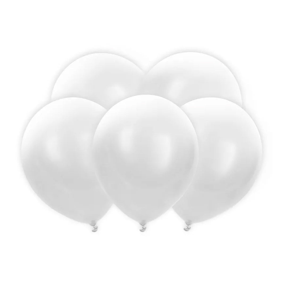 5 LED-Luftballons - Ø 30 cm - Weiß
