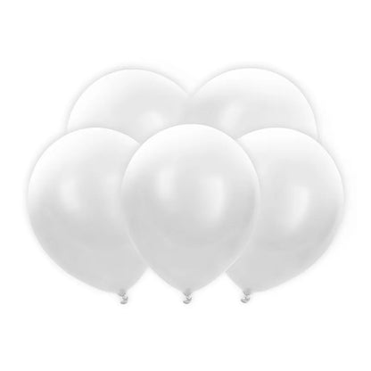 5 LED-Luftballons - Ø 30 cm - Weiß