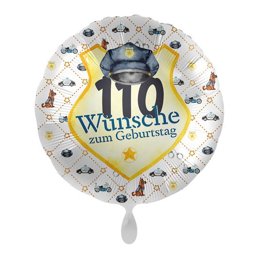 1 Ballon - Police Academy - 110 Wünsche