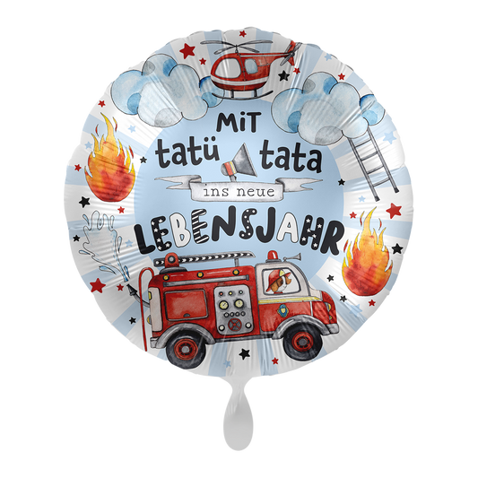 1 Ballon - Happy Fire Engine - Tatü Tata