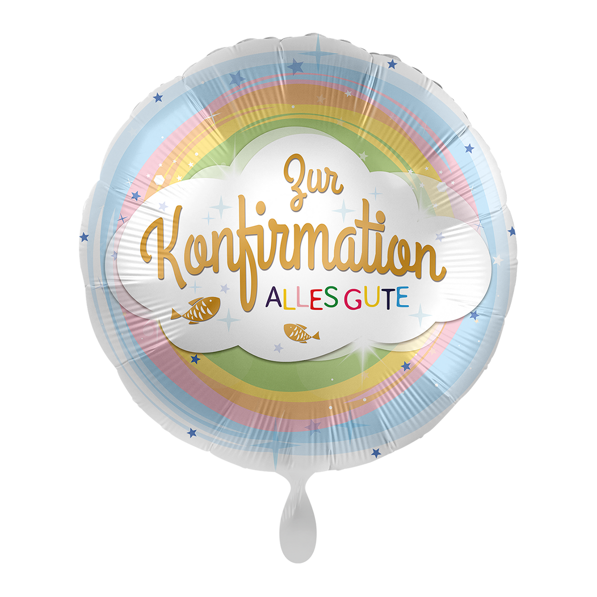 1 Ballon - Konfirmation Regenbogen