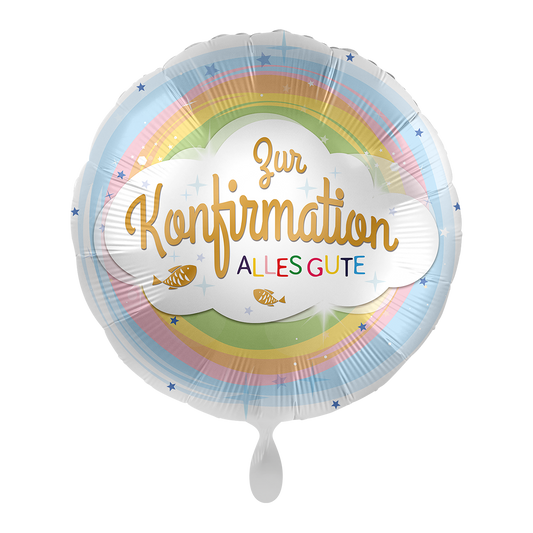 1 Ballon - Konfirmation Regenbogen