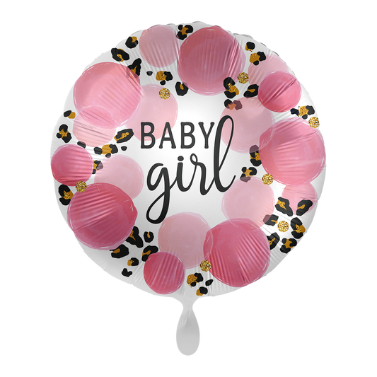 1 Balloon - Baby Girl Leopard - ENG