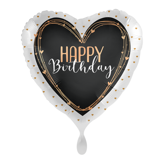 1 Balloon - Happy Birthday Elegant Hearts - ENG