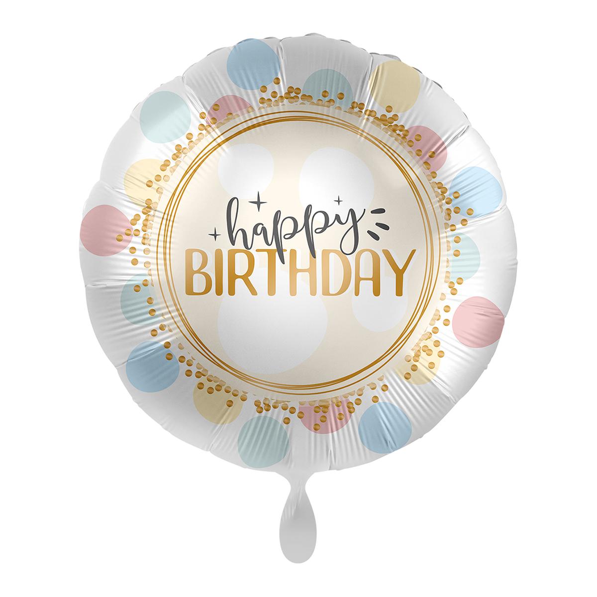 1 Balloon - Birthday Rainbow Dots - ENG