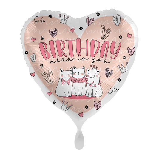 1 Balloon - Kitty Birthday - ENG