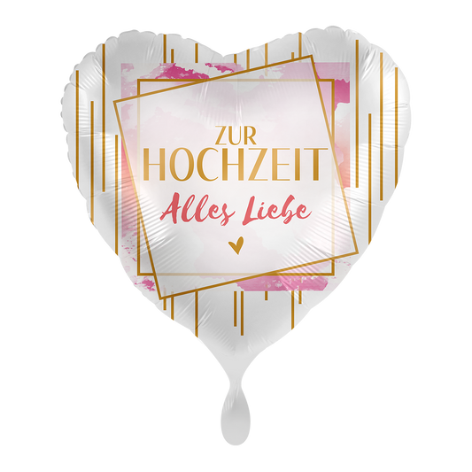 1 Ballon - Hochzeit Watercolour
