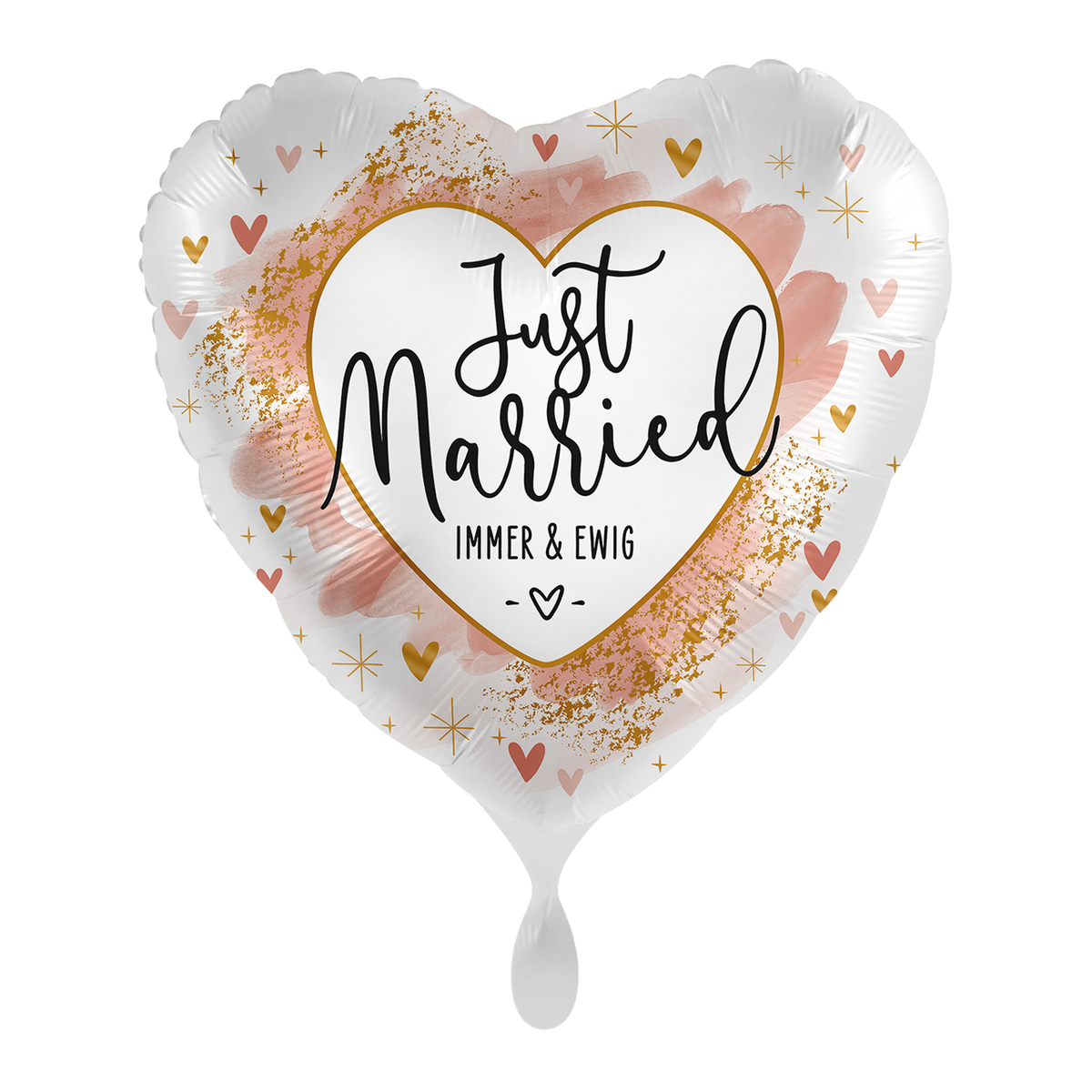1 Balloon - Just Married Smooth Watercolor - GER