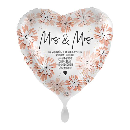 1 Balloon - Blooming Wedding Day Mrs. - GER