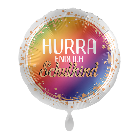 1 Ballon - Hurra endlich Schulkind