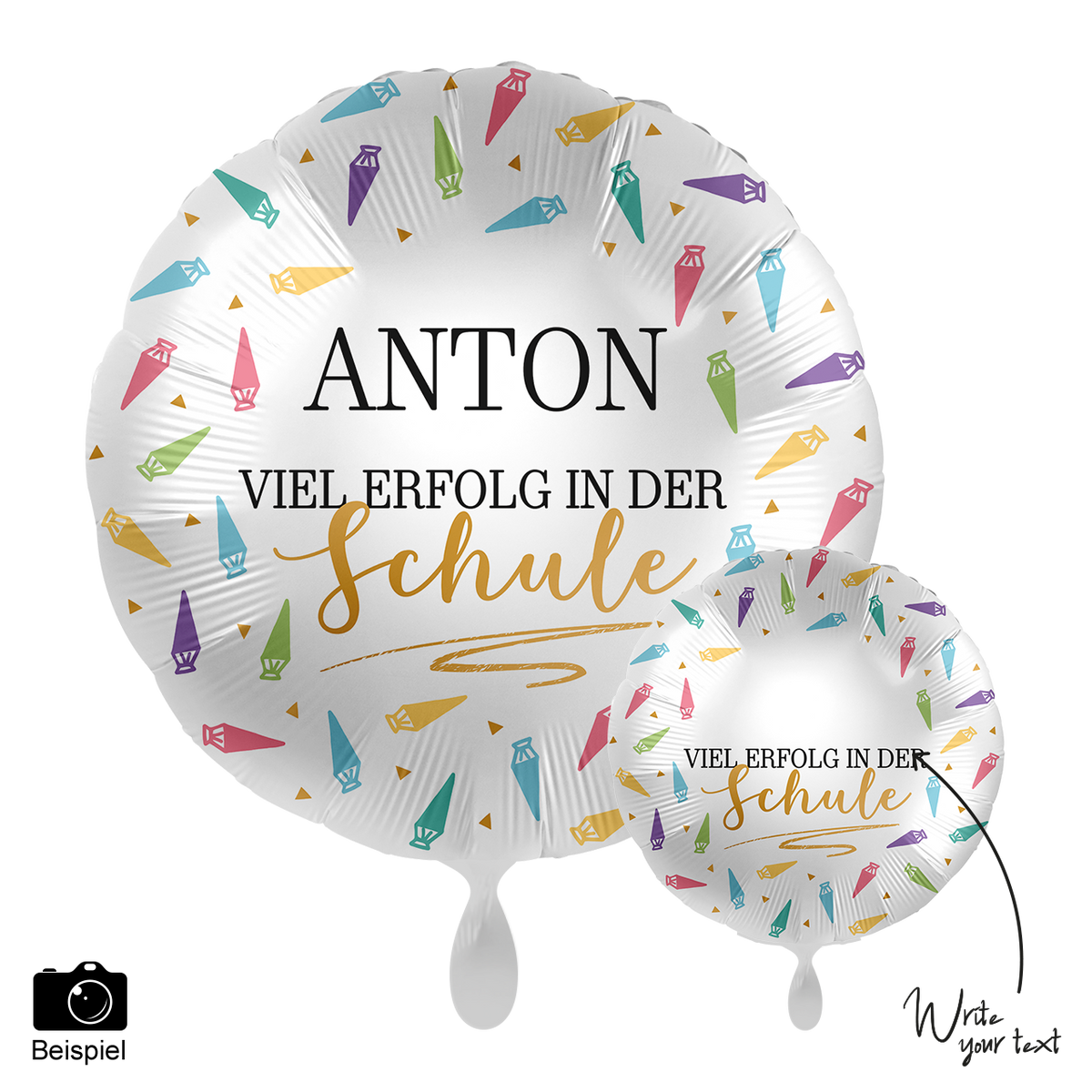 1 Balloon - Personalize IT - Viel Erfolg in der Schule