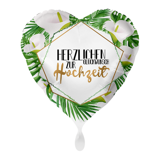 1 Ballon - Glückwunsch zur Hochzeit Modern
